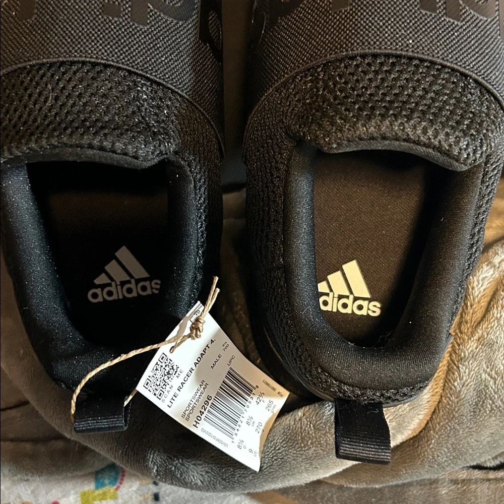 Adidas Men’s Lite Racer Adapt 4.0 Black NIB Sneakers W/Cloudfoam Technology,Sz 9 - Picture 4 of 12